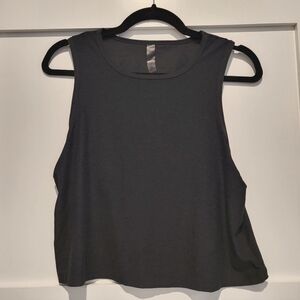 Dark grey Beyond Yoga Featherweight cropped tank: Medium